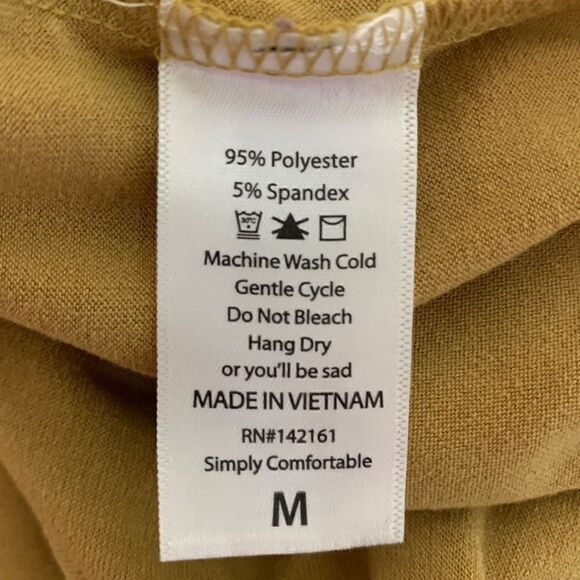 LuLaRoe Golden Yellow Knit Hi-Lo Hem Top Sz M - Picture 5 of 6